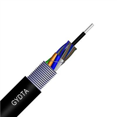 12-1440 Miezuri Bandă de aluminiu Teacă legată cu polietilenă Tuburi strânse strânse Cablu panglică din fibră optică GYDTA